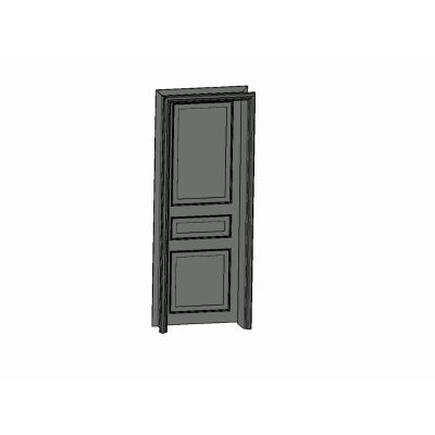 Puerta 3d - hoja y marco de puerta tablero para muro de 25cm