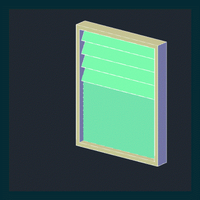 Ventana de Persiana 3D
