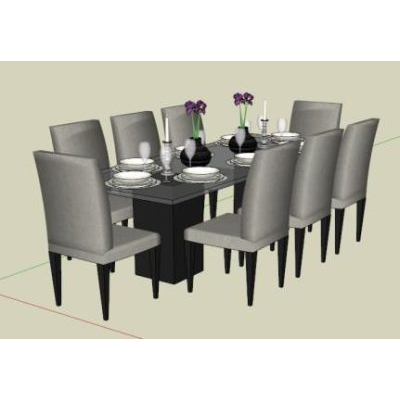 Dining table in 3d sketchup