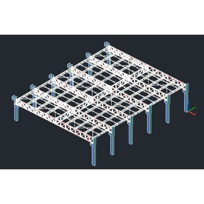 Tijeral 3d polideportivo con estructura metalica