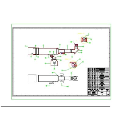 Plano conjunto de telescopio optico