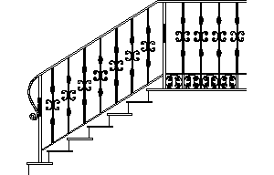 escada de ferro forjado