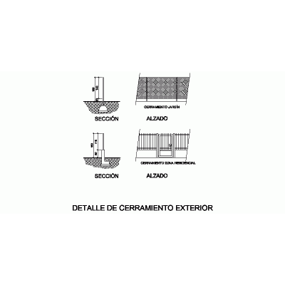 Detalles De Cerramiento Exterior De Parcela