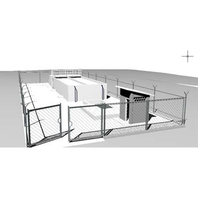 Planta de tratamiento 3d con materiales aplicados