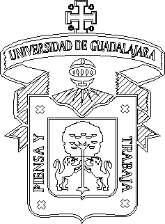 Logo of the University of Guadalajara; Jalisco Mexico