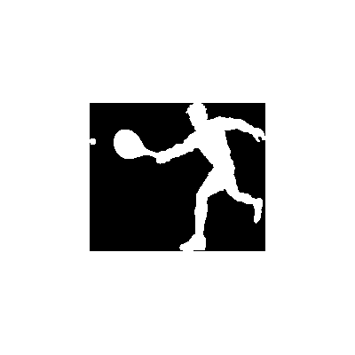 Silhouette de Tenista en Accion