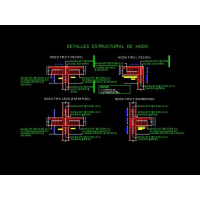 Nodos de estructuras de hormigon armado siguendo el aci