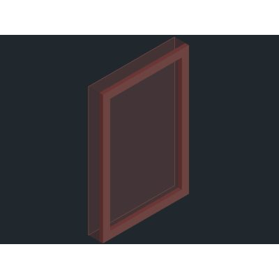 Diseno de espejo con marco y caja 3D sin textura