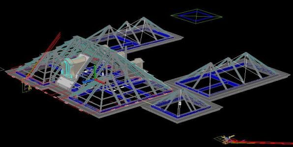 3d steel roof structure