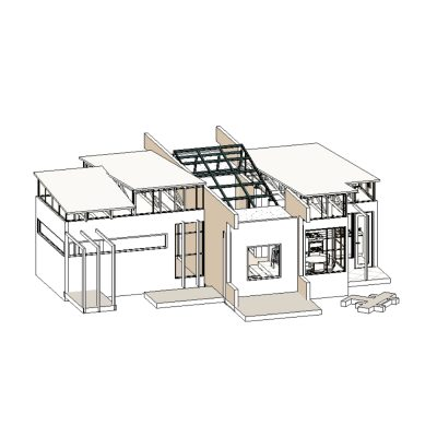Cabana modeled in revit for students