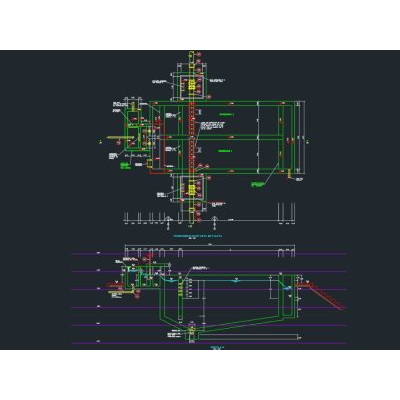Plano en planta de presedimentador