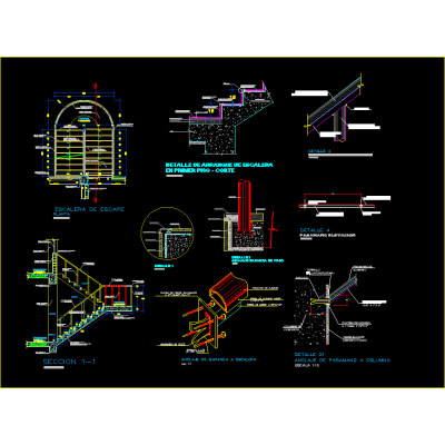 Detalles de escalera - u