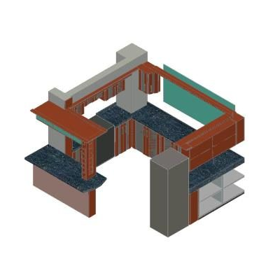 Cocina Moderna en Melamina y Vidrio