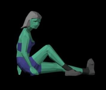 3d person resting