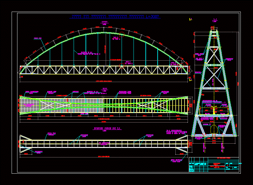 Puente sobre el rio, construccion