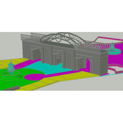Arco/portal de ingreso 3d
