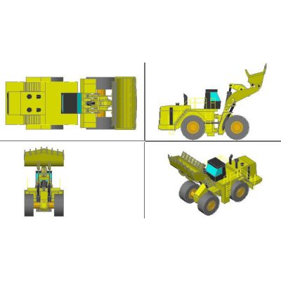 Cargador frontal 3d