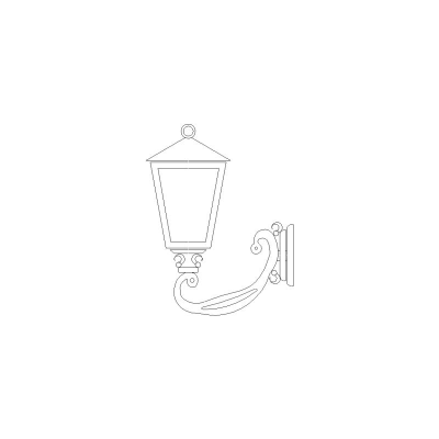 Alzado Farol De Pared-Mod 2