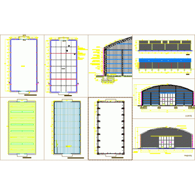 Planos de galpon y detalles constructivos