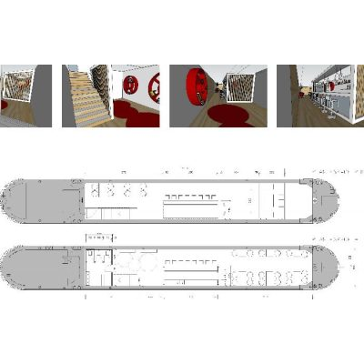 Interiorismo barco de rio