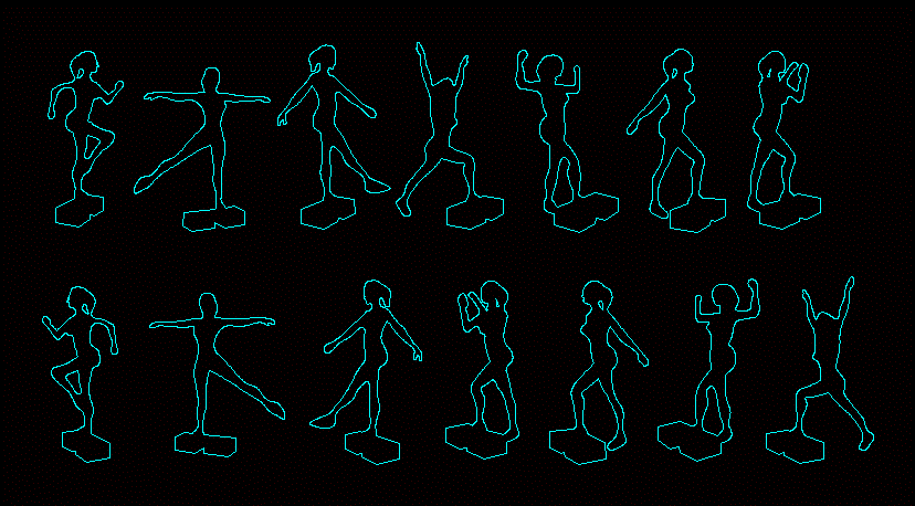 silhouette of people - aerobics