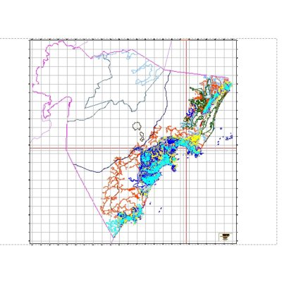 Mapa de guarapari con curvas de nivel