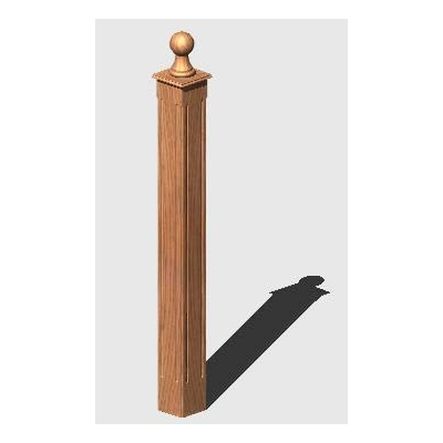 Balaustra poste escalera 3d