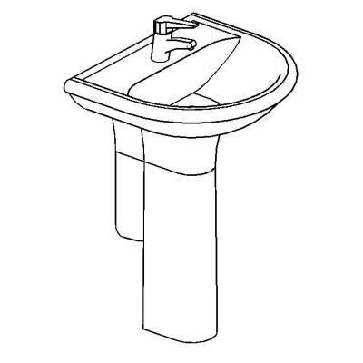 Lavabo con pedestal
