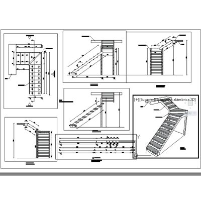 Grada en l de estructura metalica domiciliaria