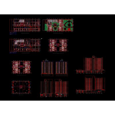 Plano Completo de Edificio Multifamiliar