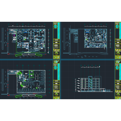 Plano de detalles de edificio multifamiliar