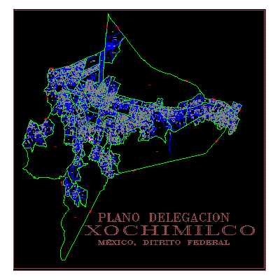 Plano delegacion xochimilco