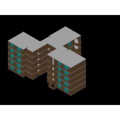 Vivienda multifamiliar 3d