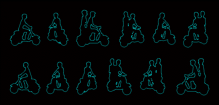 motorcycle silhouettes