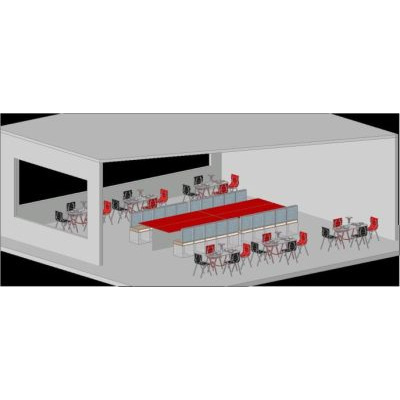 Restaurante 3d vista interior