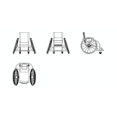 Silla De Ruedas Para Deportes, Vistas Completas