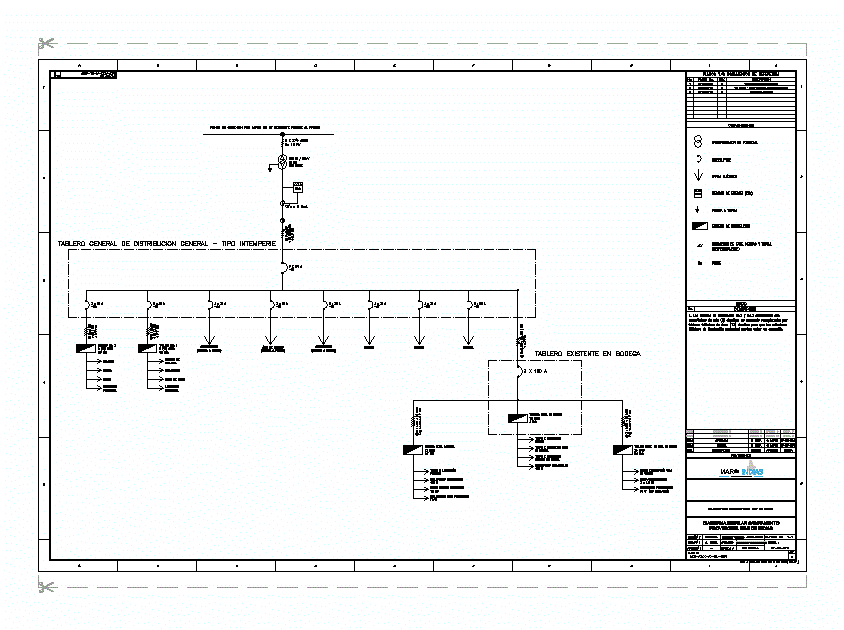 Provisional project single-line diagram