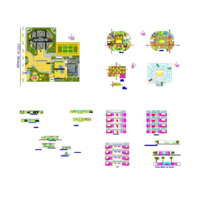 Planos de Condominio de Cuatro Niveles