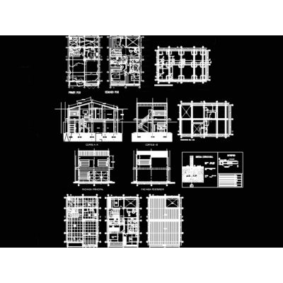 Proyecto casa 2 pisos con detalles tecnicos