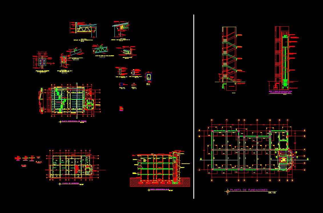 Structural plans of a building