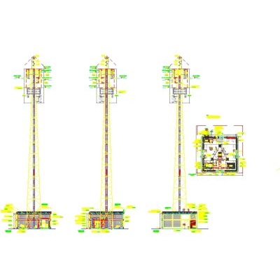 Torre auto soportada triangular