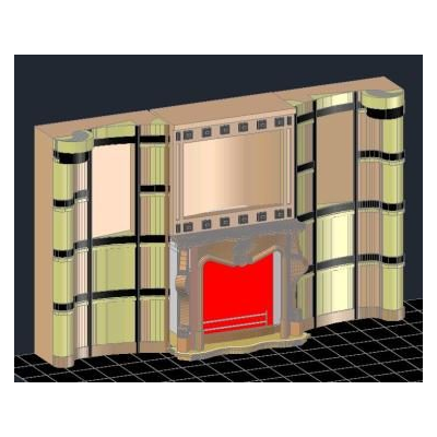Camino - focolare 3d