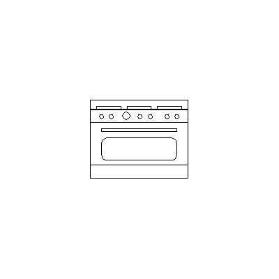 Cocina Moderna: Vista Frontal y Superior