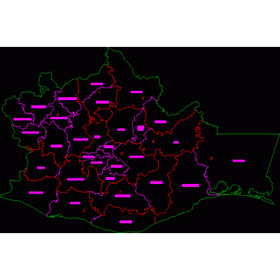 Mapa del estado de oaxaca