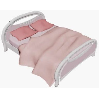 Cama doble 3d