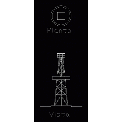 Torre de perforacion petrolera.