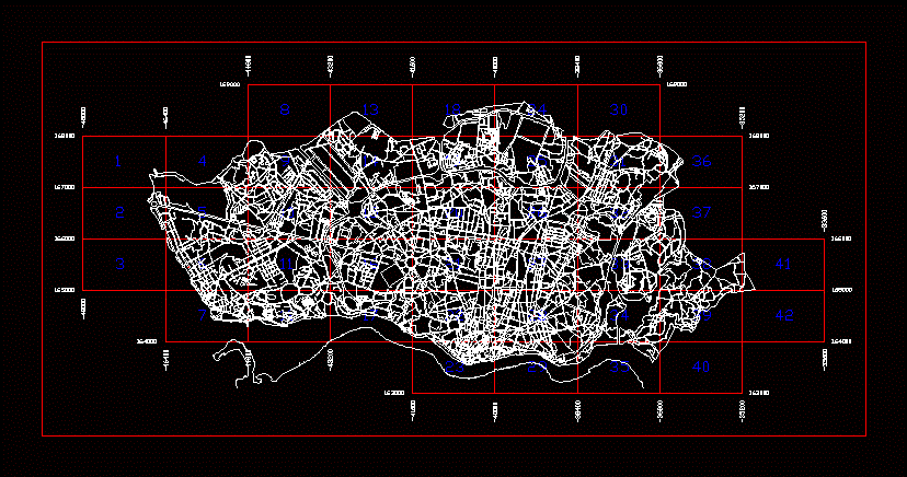 L'ensemble du système de la ville par l'autoroute de Porto
