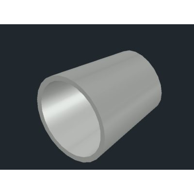 Reduccion concentrica diametro 3x2 3d