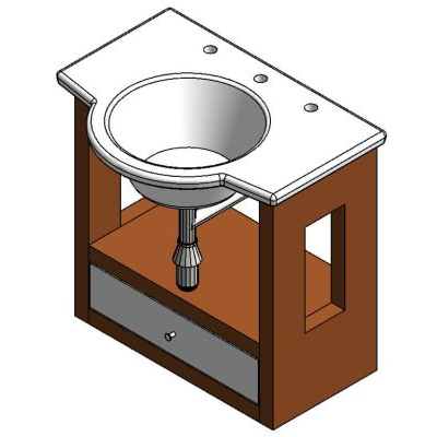 Lavabo con mueble colgante
