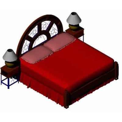 Recamara rustica 3d